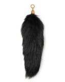 Fox-Fur Tail Key Fob, Black