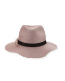 Georgina Felt Fedora Hat, Rose