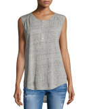 Phoenia Heathered Linen Tank Top