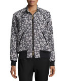 Liane Floral Jacquard Bomber Jacket