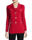 Dressed Up Button-Front Jacket, Petite