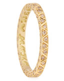 Manawa 18K Yellow Gold Band with Champagne Diamonds, Size 10