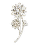 large crystal flower pin