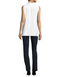 Thompson Abstract Jacquard Slim-Leg Jeans, Dark Blue