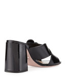 Crisscross Flower Slide Sandal