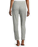 Cotton Waffle-Rib Pants, Light Gray