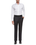 Bennett Pleated Super 150's Trousers, Charcoal