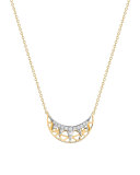 Liberté Half Moon Diamond Pendant Necklace