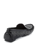 Uma Studded Patent Loafer, Black