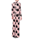 Lace-Print Wide-Leg Trousers, Multicolor