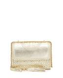 Fleming Metallic Small Convertible Shoulder Bag, Spark Gold