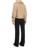 Shirred Silk Popover Top