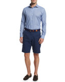 Garment-Dyed Cargo Shorts, Navy