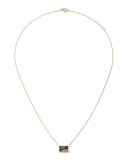 18k Gold Gelato Small Baguette Black Shell Necklace