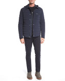 Quilted Shirt-Style Ski Parka, Coastal