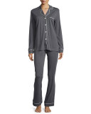 Jersey Pajamas, Black/Ivory