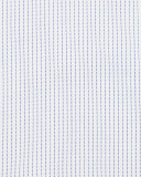 Dotted Stripe Woven French-Cuff Dress Shirt, White/Navy