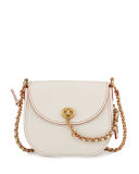 Leather Turn-Lock Saddle Bag