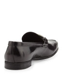 Spazzolato Logo Bit Loafer, Black
