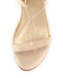 Tie-Up Suede Flat Gladiator Sandal, Beach