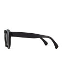 Leonard Round Sunglasses, Black
