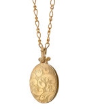 18k Gold Diamond Oval Gate Locket Necklace