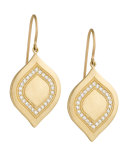 Large Interior Pave Aladdin Earrings with Diamonds
