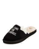berry speech slipper, black
