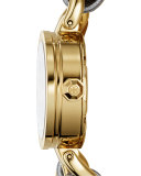 Mini Reva 20mm Chain Strap Watch, Dark Gray/Golden