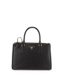 Saffiano Small Double-Handle Tote Bag, Nero (Black)