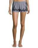 Antique Lace Print Boxer Shorts, Stormy
