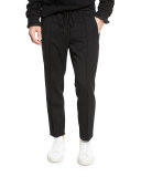 Drawstring Wool-Blend Trousers
