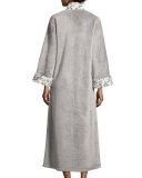Faux-Fur Zip-Front Caftan, Snow Leopard