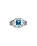 Petite Albion Ring with Hampton Blue Topaz and Diamonds