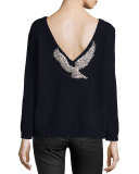Opium Embellished V-Back Sweater