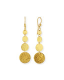 Lush 24k Gold Graduated Dangle Earrings