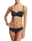 Lattice-Insert Underwire Swim Top