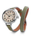 Birdy Leather Double-Wrap Watch, 34mm
