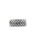 Modern Chevron Band Ring with Gold