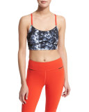 The Cut Printed Cami Sports Bra, Palm Shadow/Red 