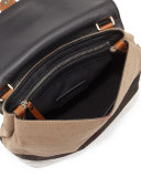 Shellwood Small Check Crossbody Bag, Black