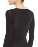 Buenos Aires Long-Sleeve String Bodysuit, Black