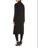 Cashmere-Blend Maxi Cardigan, Black