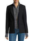 Marbled Uptown Dickey, Black/White