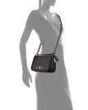 Swagger Glovetanned Leather Shoulder Bag, Black
