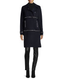 1, 2, 3 Asymmetric Convertible Coat, Royal Navy