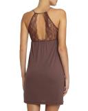 Saskia Halter Chemise, Chestnut