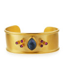 Ruby & Sapphire Triplet Mini Cuff 