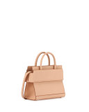 Horizon Mini Leather Satchel Bag, Beige Pink