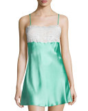 Lace-Trim Top Chemise, Seaglass